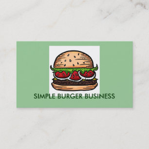 Cartões de visitas personalizáveis de Burger Busin