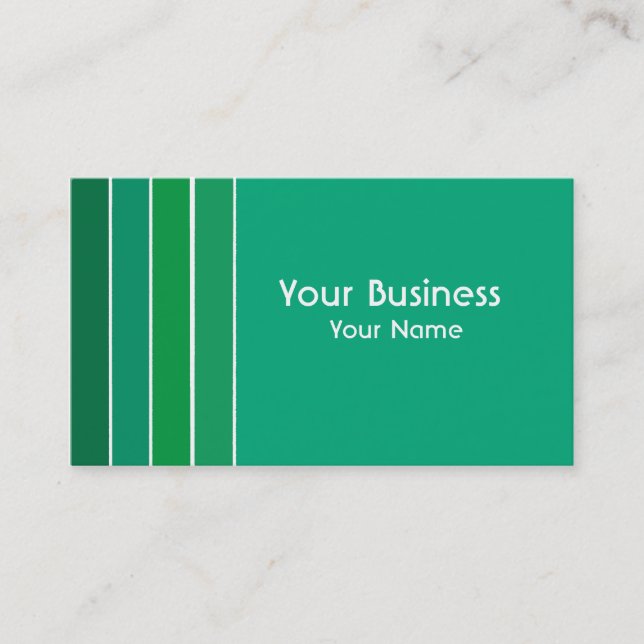 Cartões de visitas personalizáveis de faixas verde (Frente)