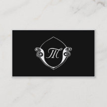 Cartões de visitas personalizáveis de monograma pr
