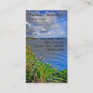 cartões de visitas personalizáveis de praia da Agê