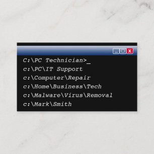 Cartões de visitas personalizou o técnico do