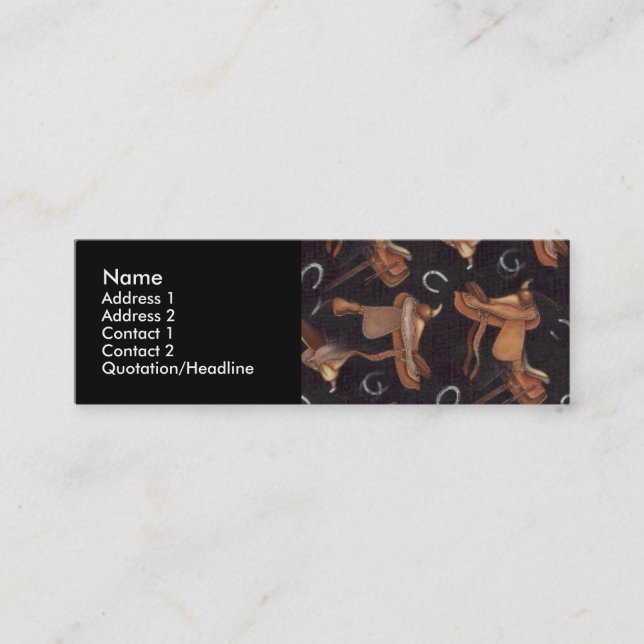 Cartões de visitas pessoais das selas (Frente)