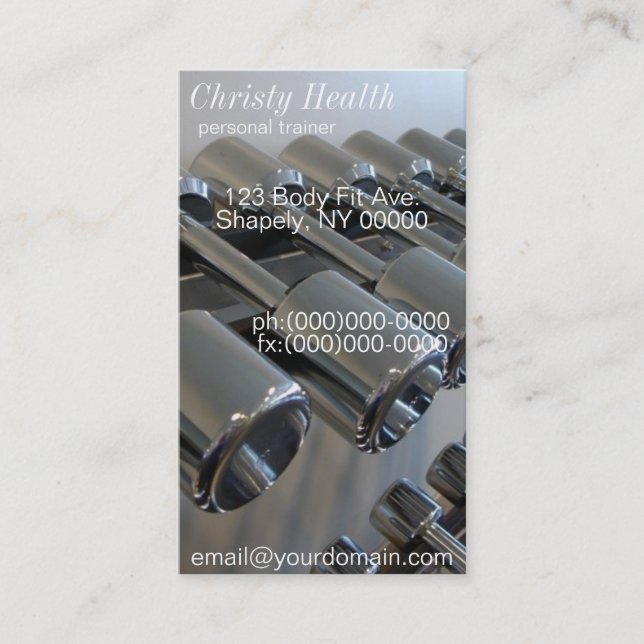 Cartões de visitas pessoais do instrutor (Frente)