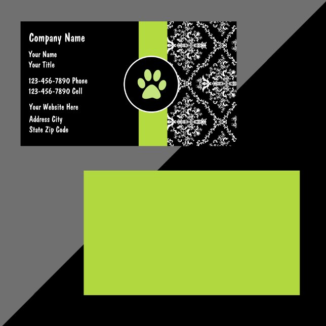 Cartões de visitas Pet Care (Criador carregado)