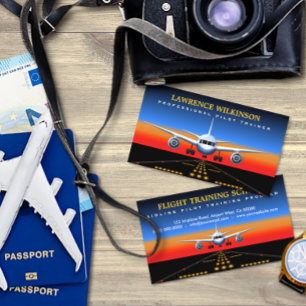 Cartões de visitas piloto comerciais do vôo do