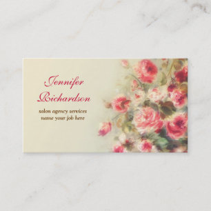 cartões de visitas pintados artísticos das flore