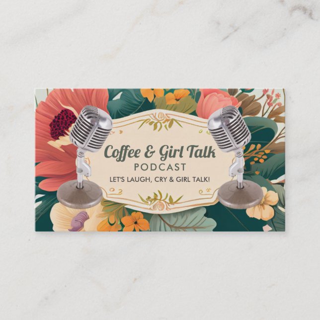 Cartões de visitas Podcast personalizáveis (Frente)