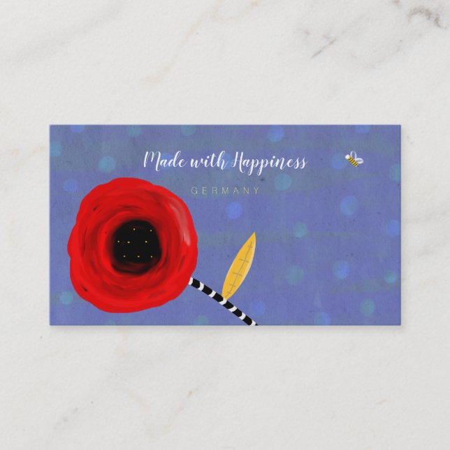 Cartões de visitas Poppy Exclusivos (Frente)