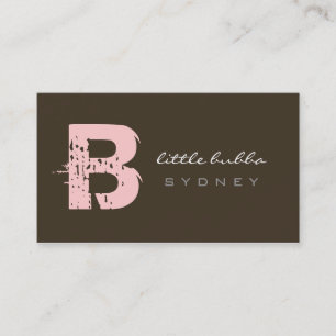 cartões de visitas > pouco bubba [rosa: chocolate