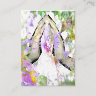 Cartões de visitas Praying das mãos da oração 