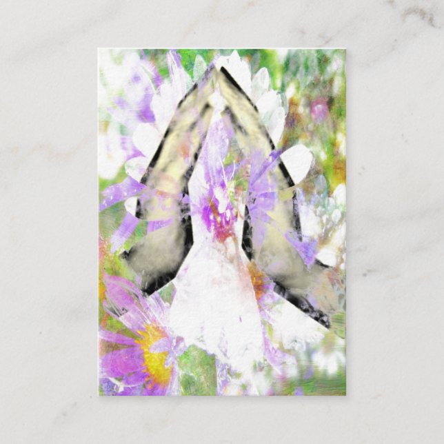 Cartões de visitas Praying das mãos da oração de (Frente)