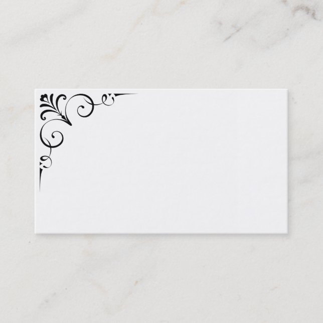 Cartões de visitas preto e branco (Frente)
