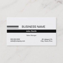 Cartões de visitas preto e branco simples
