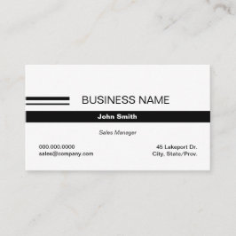 Cartões de visitas preto e branco simples