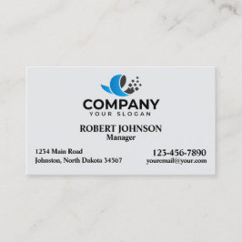 Cartões de visitas profissionais com o seu logotip