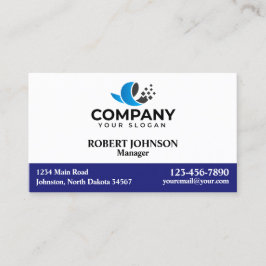 Cartões de visitas profissionais com o seu logotip