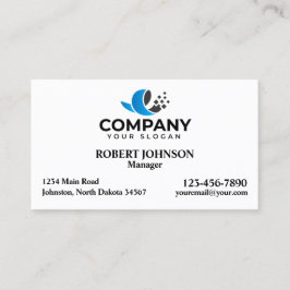 Cartões de visitas profissionais com o seu logotip