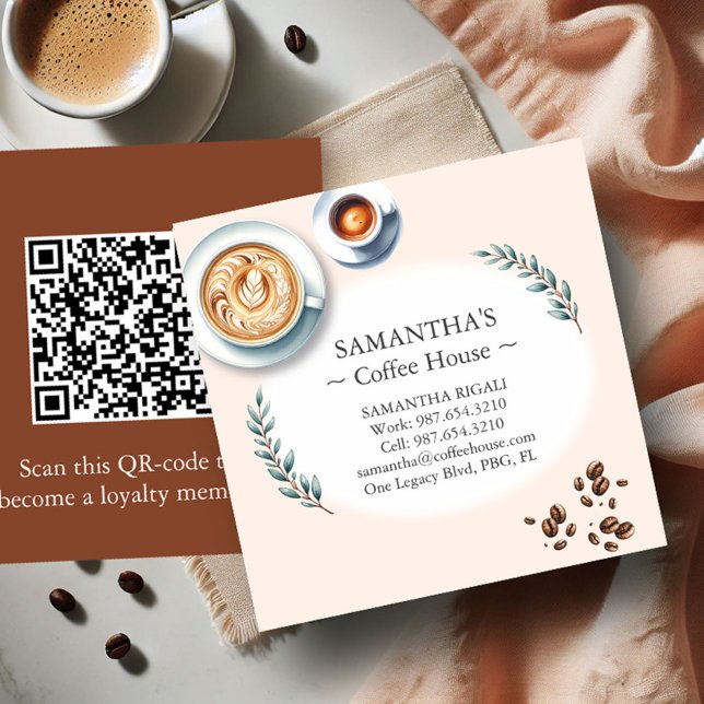 Cartões de visitas Profissionais Comprados do Café (Coffee house business cards )