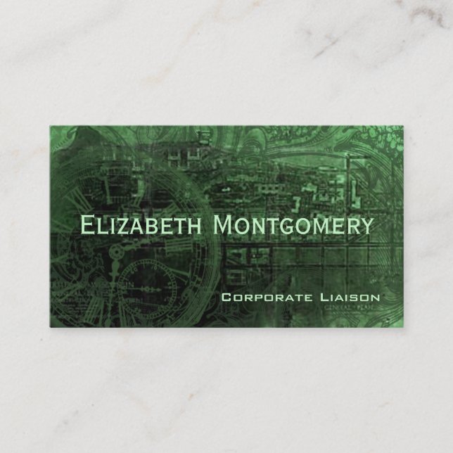 Cartões de visitas profissionais da Vintage Steamp (Frente)