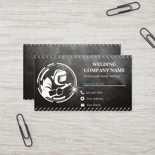 Cartões de visitas profissionais de soldadura a pr (Frente/Verso In Situ)