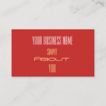 Cartões de visitas profissionais Dourados e vermel