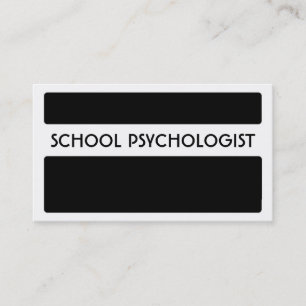 Cartões de visitas PSICOLÓGICOS da ESCOLA branca n