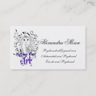 Cartões de visitas psicóticos da coruja