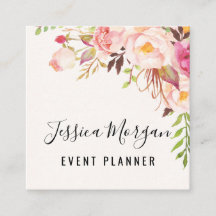 Cartões de visitas quadrados Rosa antigos