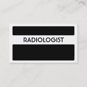 Cartões de visitas radiologistas brancos pretos