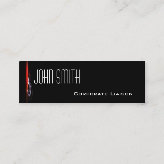 Cartões de visitas Red Skinny Modernos (Frente)