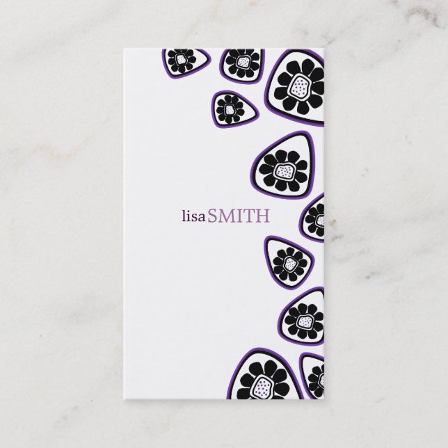 Cartões de visitas retros à moda (Frente)