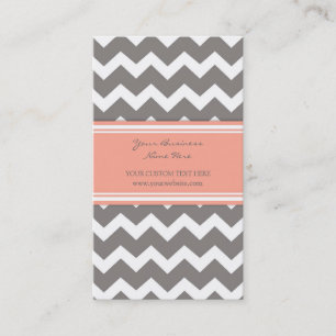 Cartões de visitas retros cinzentos corais de