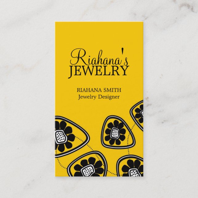 Cartões de visitas retros da flor (Frente)