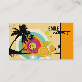 Cartões de visitas retros de Tropix