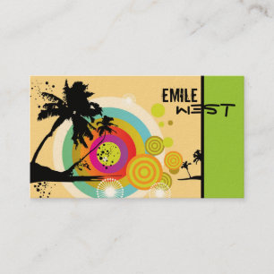 Cartões de visitas retros de Tropix