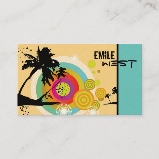 Cartões de visitas retros de Tropix (Frente)