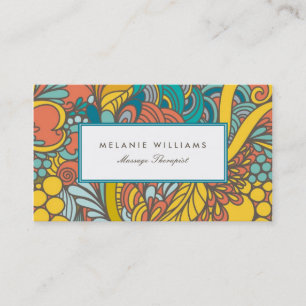 Cartões de visitas retros do design floral