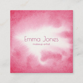 Cartões de visitas rosa de Aquarela