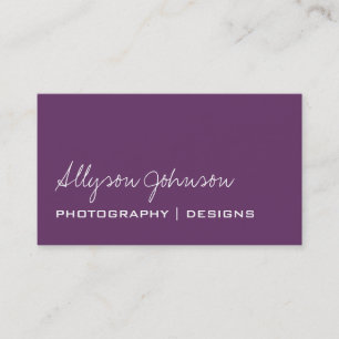 Cartões de visitas roxos