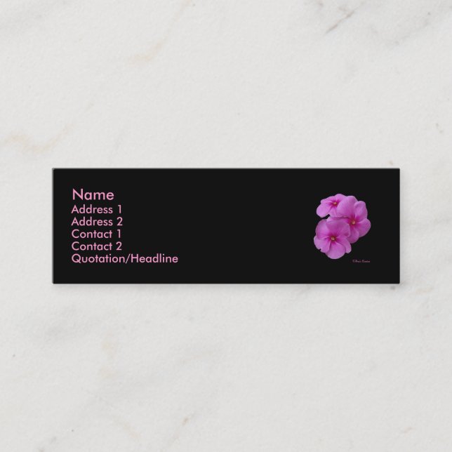 Cartões de visitas roxos bonito das objectivas (Frente)