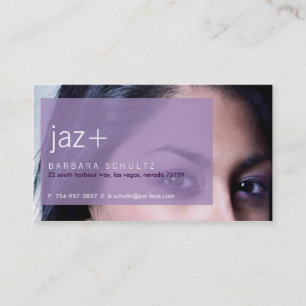 Cartões de visitas [roxos] da cara de Jaz