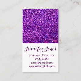 cartões de visitas roxos do brilho