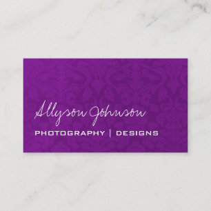 Cartões de visitas roxos do vintage
