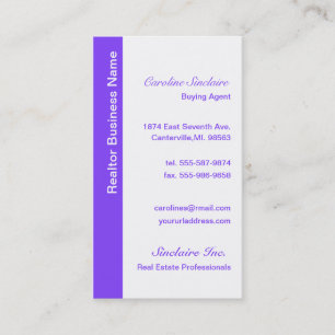 Cartões de visitas roxos legal do mediador
