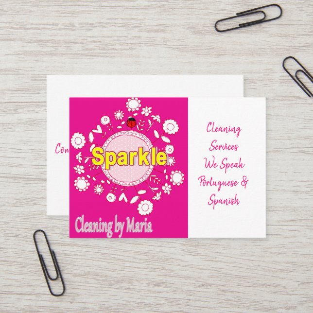 Cartões de visitas, Senhora da Limpeza (Frente/Verso In Situ)