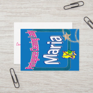 Cartões de visitas, Senhora da Limpeza