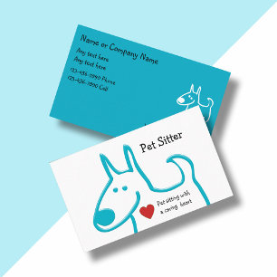 Cartões de visitas Sentadas de Pet