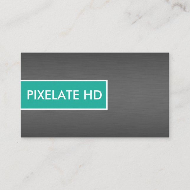 cartões de visitas simples de aqua e de titânio es (Frente)