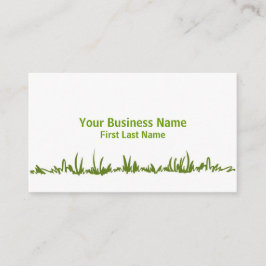 Cartões de visitas simples de grama verde