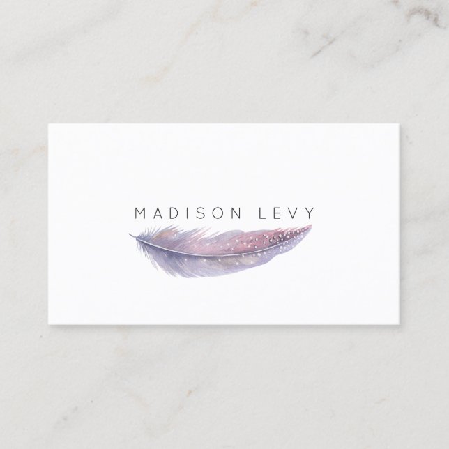 Cartões de visitas Simples De Pena De Água (Frente)